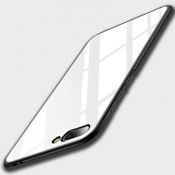 Силиконовый глянцевый непрозрачный чехол с поликарбонатным покрытием для Huawei Honor 10 Белый