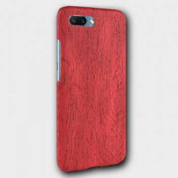 Пластиковый непрозрачный матовый чехол с текстурным покрытием Дерево для Huawei Honor 10 Красный