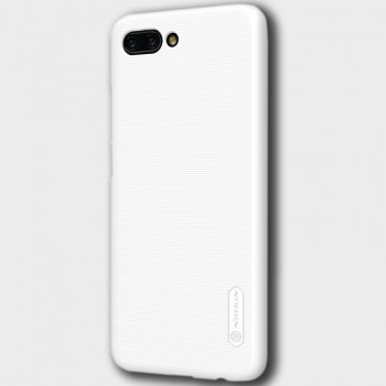 Пластиковый непрозрачный матовый нескользящий премиум чехол с повышенной шероховатостью для Huawei Honor 10 Белый