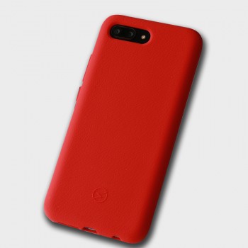 Силиконовый матовый непрозрачный чехол с нескользящим софт-тач покрытием для Huawei Honor 10 Красный