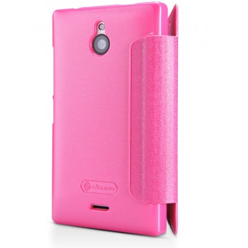 Чехол флип на пластиковой основе серия Colors для Nokia X2 Пурпурный