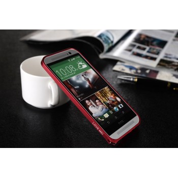 Металлический бампер для HTC One (M8) Красный