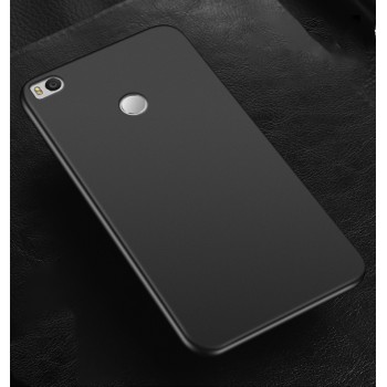 Силиконовый матовый непрозрачный чехол для Xiaomi Mi Max 2 Черный