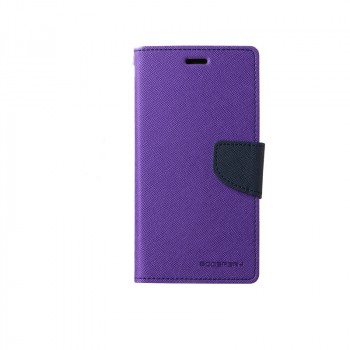 Текстурный чехол портмоне подставка на силиконовой основе с дизайнерской застежкой для Sony Xperia Z3 Фиолетовый