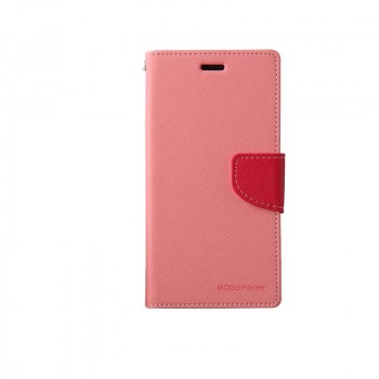 Текстурный чехол портмоне подставка на силиконовой основе с дизайнерской застежкой для Sony Xperia Z3 Розовый