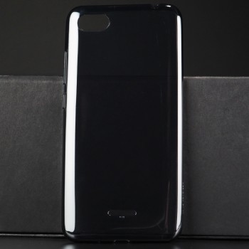 Оригинальный силиконовый глянцевый полупрозрачный чехол для Xiaomi RedMi 6A Черный