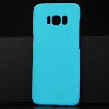 Пластиковый непрозрачный матовый чехол для Samsung Galaxy S8 Голубой