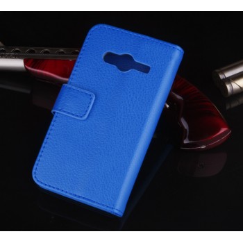 Чехол портмоне подставка с защелкой для Samsung Galaxy Ace 4 Синий