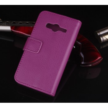 Чехол портмоне подставка с защелкой для Samsung Galaxy Ace 4 Фиолетовый