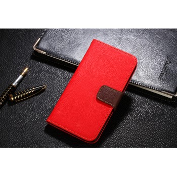 Чехол портмоне подставка на силиконовой основе с отсеком для карт на магнитной защелке для ASUS ZenFone Max Pro M1 Красный