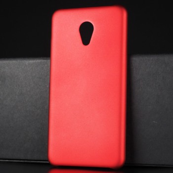 Пластиковый непрозрачный матовый чехол для Meizu M5 Красный