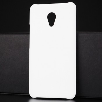 Пластиковый непрозрачный матовый чехол для Meizu M5 Белый