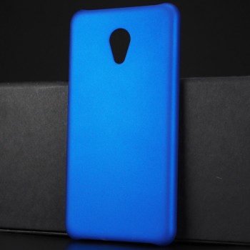 Пластиковый непрозрачный матовый чехол для Meizu M5 Синий