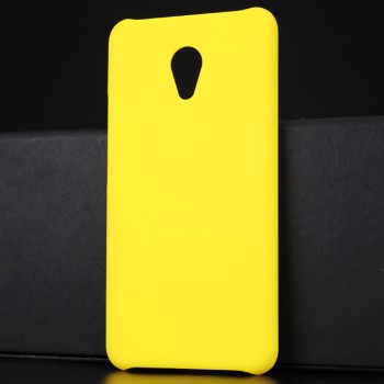 Пластиковый непрозрачный матовый чехол для Meizu M5 Желтый