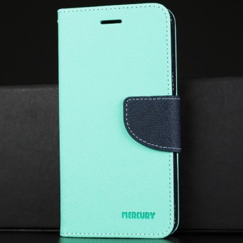 Текстурный чехол портмоне подставка на силиконовой основе с дизайнерской застежкой для Samsung Galaxy J3 (2016) Зеленый