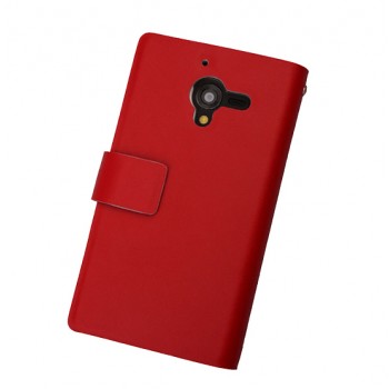 Чехол-флип с отделением под карты для Sony Xperia ZL Красный