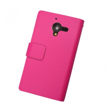 Чехол-флип с отделением под карты для Sony Xperia ZL Розовый