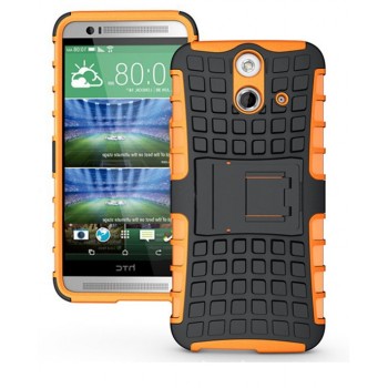 Силиконовый чехол экстрим защита для HTC One E8 Оранжевый