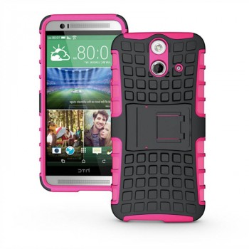 Силиконовый чехол экстрим защита для HTC One E8 Розовый