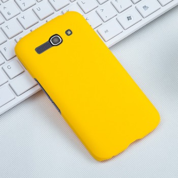 Пластиковый матовый чехол металлик для Alcatel One Touch Pop C9 Желтый