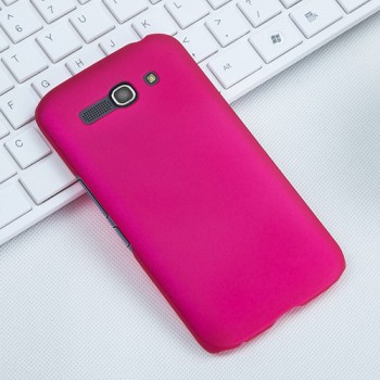 Пластиковый матовый чехол металлик для Alcatel One Touch Pop C9 Пурпурный