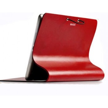 Эксклюзивный гибкий рулонный чехол подставка с нескользящей пластиковой основой для планшета Ipad Air 2 Красный