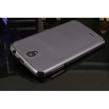 Силиконовый матовый полупрозрачный чехол для Lenovo A859 Ideaphone Черный