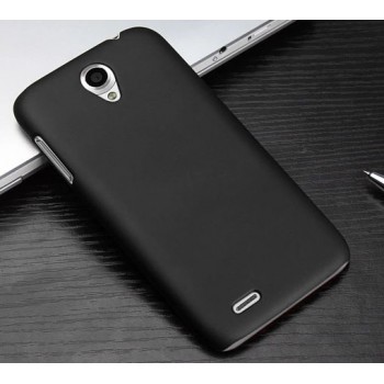 Пластиковый матовый чехол для Lenovo A859 Ideaphone Черный