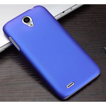 Пластиковый матовый чехол для Lenovo A859 Ideaphone Синий