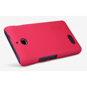 Премиум пластиковый матовый чехол для Sony Xperia E1 Пурпурный