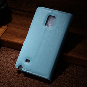 Чехол портмоне подставка для Samsung Galaxy Note Edge Голубой