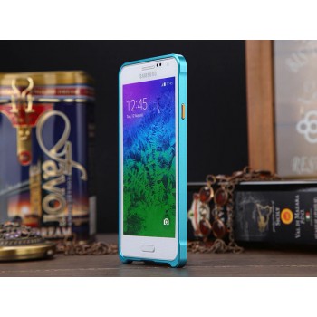 Металлический бампер для Samsung Galaxy Alpha Голубой