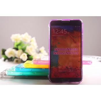 Силиконовый матовый полупрозрачный чехол флип для Samsung Galaxy Grand/Neo Фиолетовый