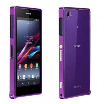 Металлический бампер для Sony Xperia Z1 Фиолетовый