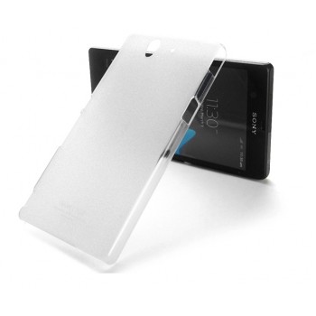 Пластиковый матовый полупрозрачный чехол для Sony Xperia Z Белый