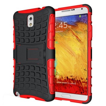 Силиконовый чехол экстрим защита для Samsung Galaxy Note 3 Красный