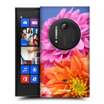Пластиковый износостойкий матовый дизайнерский чехол с принтом Flowers для Nokia Lumia 1020 