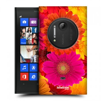 Пластиковый износостойкий матовый дизайнерский чехол с принтом Flowers для Nokia Lumia 1020 