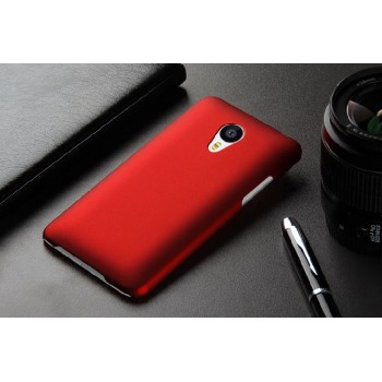 Пластиковый матовый непрозрачный чехол для Meizu MX4 Pro Красный
