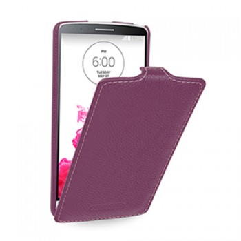 Кожаный чехол вертикальная книжка (нат. кожа) для LG G3