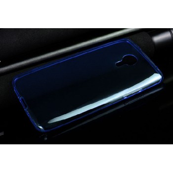 Силиконовый ультратонкий полупрозрачный чехол для Meizu MX4 Pro Синий