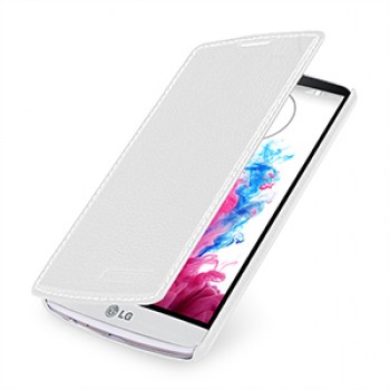 Кожаный чехол горизонтальная книжка (нат. кожа) для LG G3