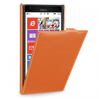 Кожаный чехол книжка вертикальная (нат. кожа) для Nokia Lumia 1520