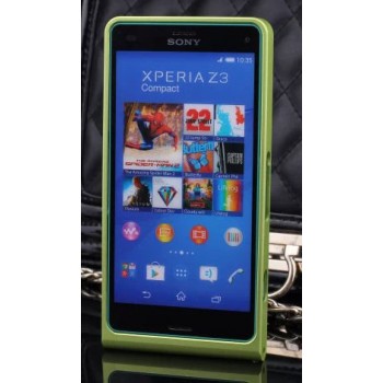 Металлический бампер для Sony Xperia Z3 Compact Зеленый