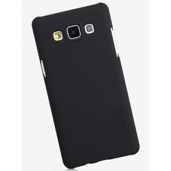 Пластиковый матовый нескользящий премиум чехол для Samsung Galaxy A5 Черный