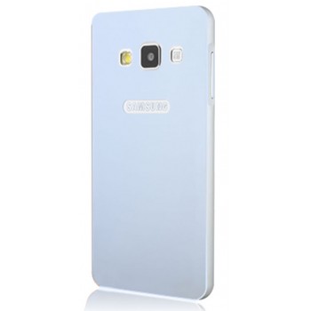 Двухкомпонентный премиум чехол с металлическим бампером и поликарбонатной одноцветной крышкой и лого-отверстием для Samsung Galaxy A5 Белый