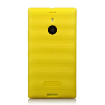 Текстурный нескользящий чехол из жесткого силикона серии Rocon для Nokia Lumia 1520 Желтый