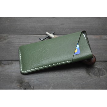 Кожаный дизайнерский z-образный мешок для Samsung Galaxy Note Edge Зеленый