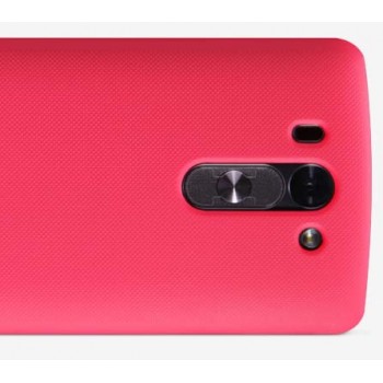 Пластиковый матовый нескользящий премиум чехол для LG L Fino Пурпурный