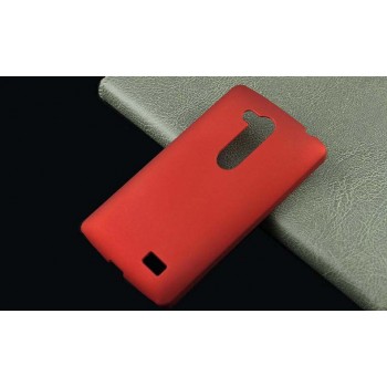 Пластиковый матовый непрозрачный чехол для LG L Fino Красный